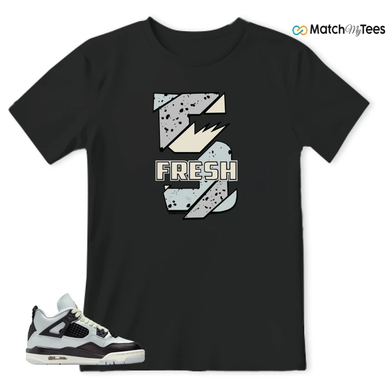 NIKE AIR JORDAN 4 RETRO PLATINUM GOLD SNEAKER Matching Tees T-shirt for Men