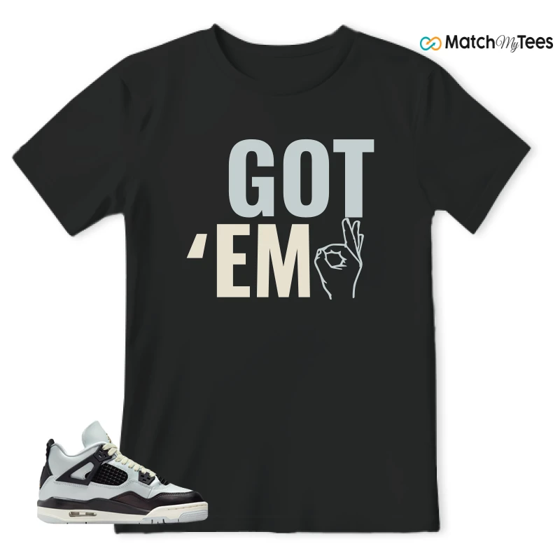 NIKE AIR JORDAN 4 RETRO PLATINUM GOLD SNEAKER Matching Tees t-shirt