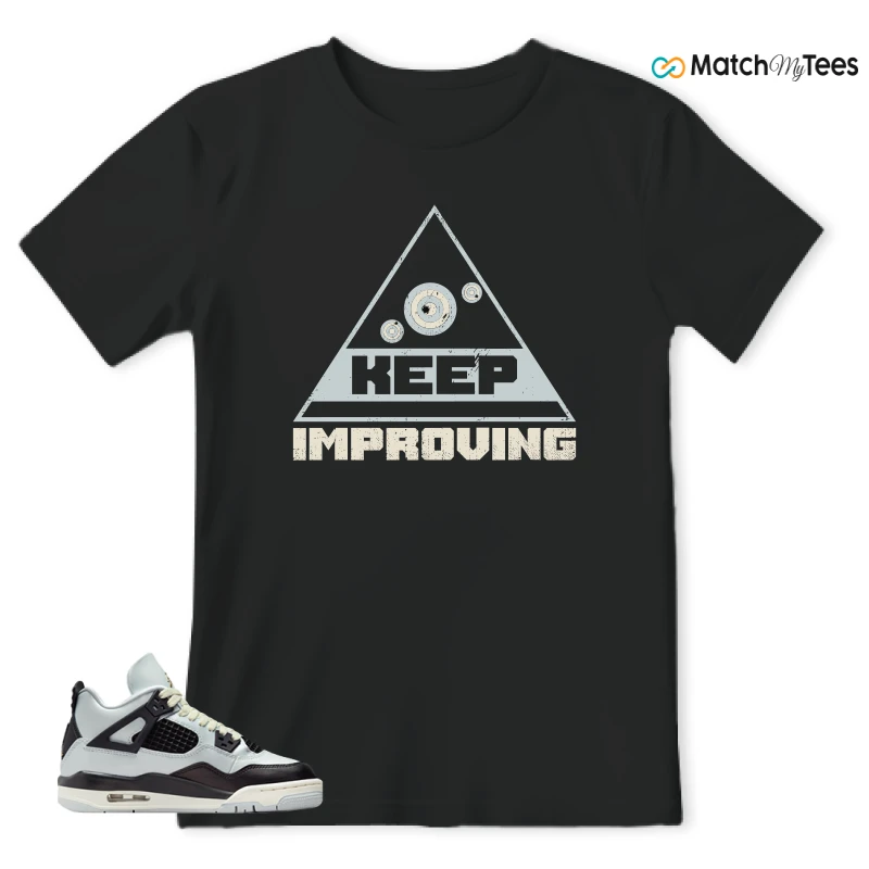 NIKE AIR JORDAN 4 RETRO PLATINUM GOLD SNEAKER Matching Tees t-shirt