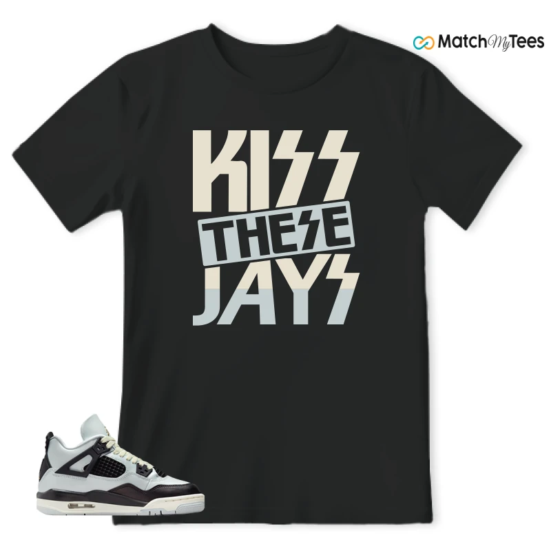 NIKE AIR JORDAN 4 RETRO PLATINUM GOLD SNEAKER Matching Tees t-shirt