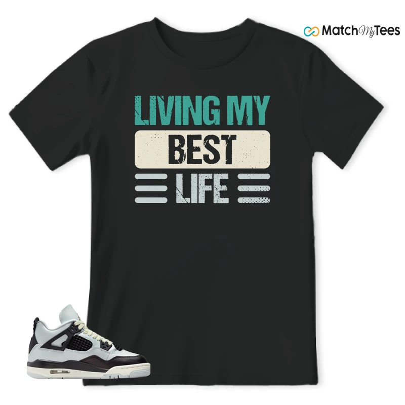 NIKE AIR JORDAN 4 RETRO PLATINUM GOLD SNEAKER Matching Tees t-shirt
