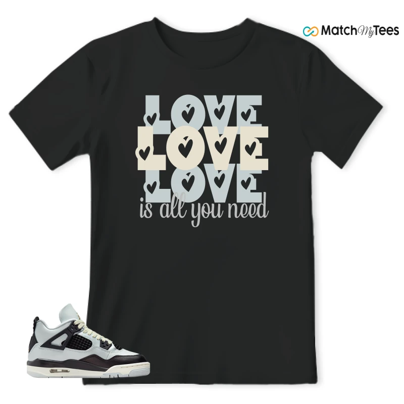 NIKE AIR JORDAN 4 RETRO PLATINUM GOLD SNEAKER Matching Tees t-shirt