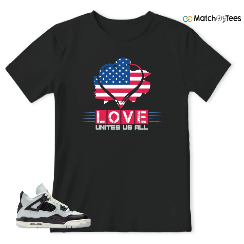 NIKE AIR JORDAN 4 RETRO PLATINUM GOLD SNEAKER Matching Tees t-shirt