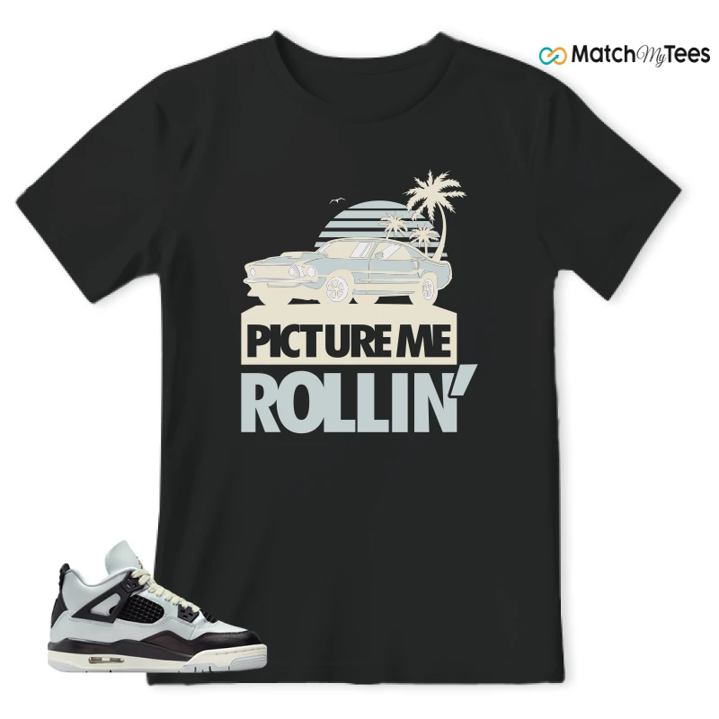 NIKE AIR JORDAN 4 RETRO PLATINUM GOLD SNEAKER Matching Tees t-shirt