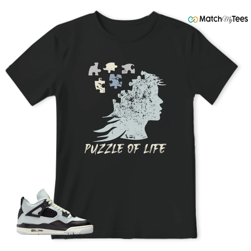 NIKE AIR JORDAN 4 RETRO PLATINUM GOLD SNEAKER Matching Tees t-shirt