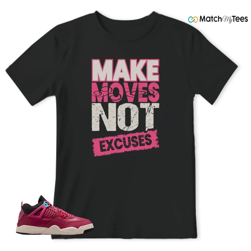 NIKE AIR JORDAN 4 RETRO SHE'S A STAR SNEAKER/SWEET BEET/OFF NOIR/CHALK/DESERT PINK matching T-shirt