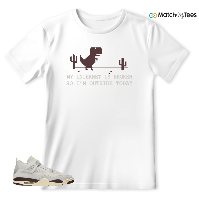 NIKE AIR JORDAN 4 RETRO X A MA MANIÉRE PHANTOM WMNS SNEAKER Matching Tees T-shirt for Men