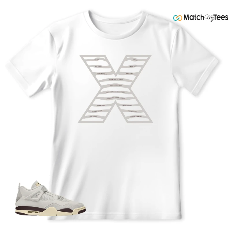 NIKE AIR JORDAN 4 RETRO X A MA MANIÉRE PHANTOM WMNS SNEAKER Matching Tees t-shirt