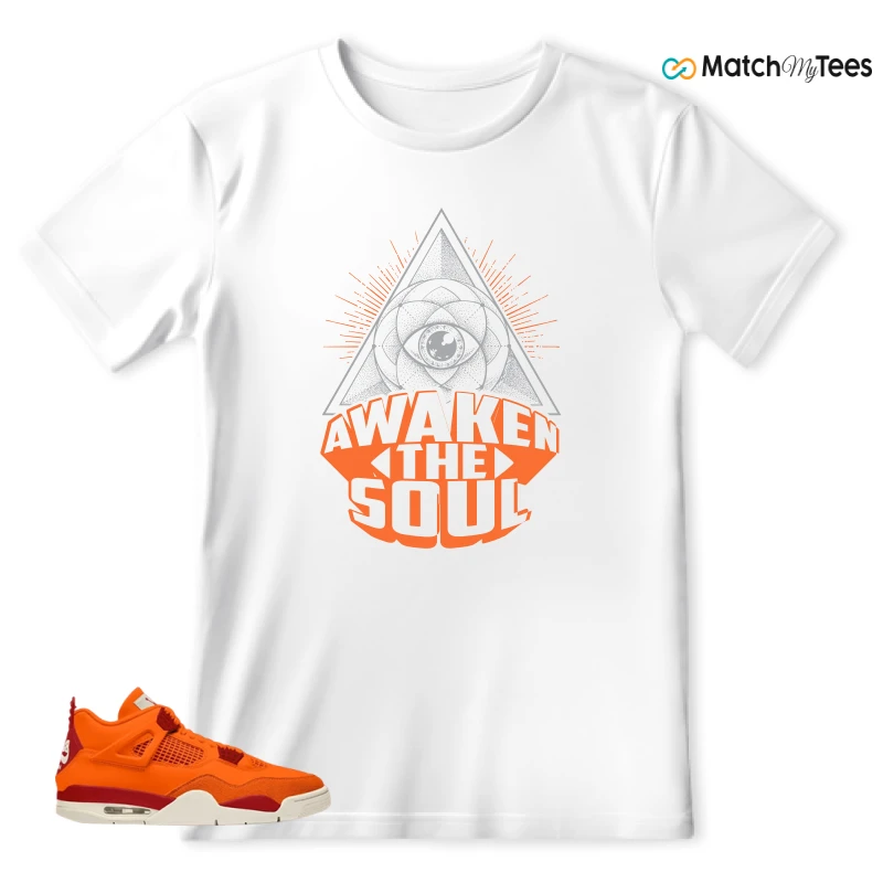 NIKE AIR JORDAN 4 X NIGEL SYLVESTER BIKE AIR FIREWOOD ORANGE SNEAKER Matching Tees t-shirt