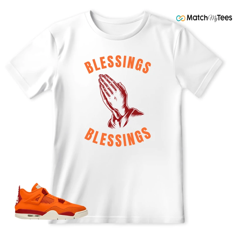 NIKE AIR JORDAN 4 X NIGEL SYLVESTER BIKE AIR FIREWOOD ORANGE SNEAKER Matching Tees T-shirt for Men
