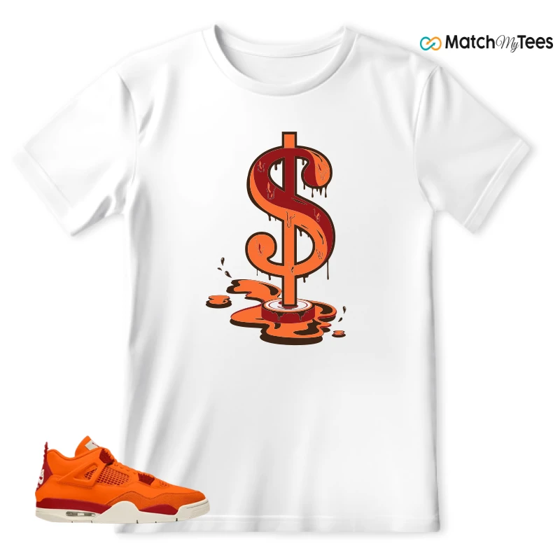 NIKE AIR JORDAN 4 X NIGEL SYLVESTER BIKE AIR FIREWOOD ORANGE SNEAKER Matching Tees t-shirt