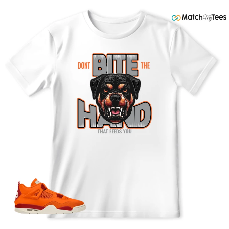 NIKE AIR JORDAN 4 X NIGEL SYLVESTER BIKE AIR FIREWOOD ORANGE SNEAKER Matching Tees T-shirt for Men