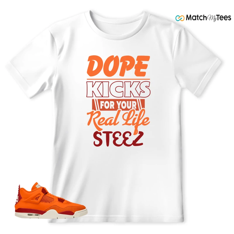 NIKE AIR JORDAN 4 X NIGEL SYLVESTER BIKE AIR FIREWOOD ORANGE SNEAKER Matching Tees t-shirt