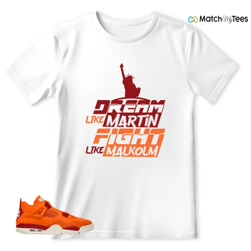 NIKE AIR JORDAN 4 X NIGEL SYLVESTER BIKE AIR FIREWOOD ORANGE SNEAKER Matching Tees t-shirt