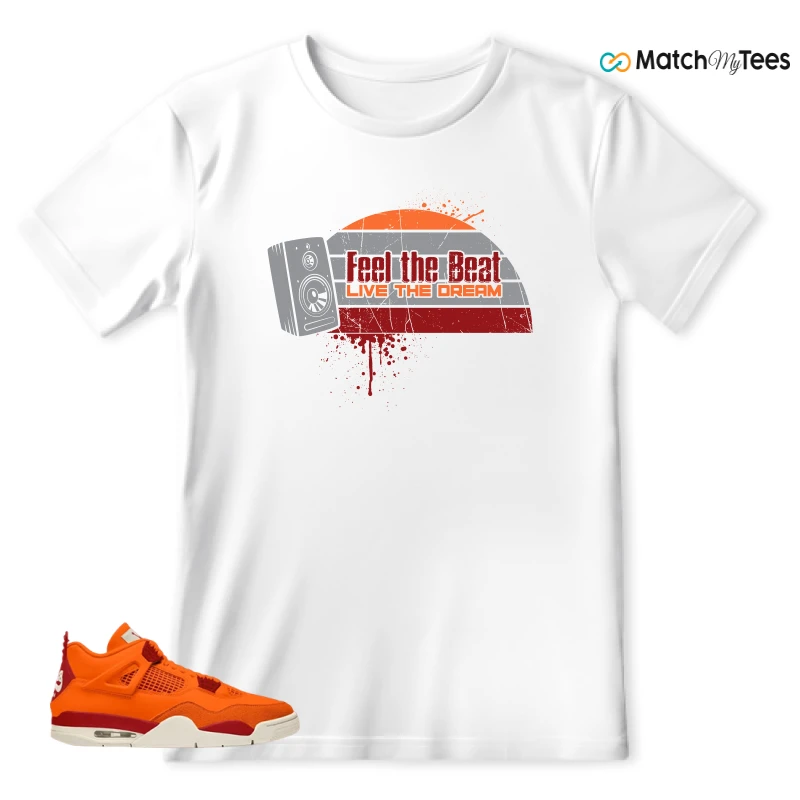 NIKE AIR JORDAN 4 X NIGEL SYLVESTER BIKE AIR FIREWOOD ORANGE SNEAKER Matching Tees t-shirt