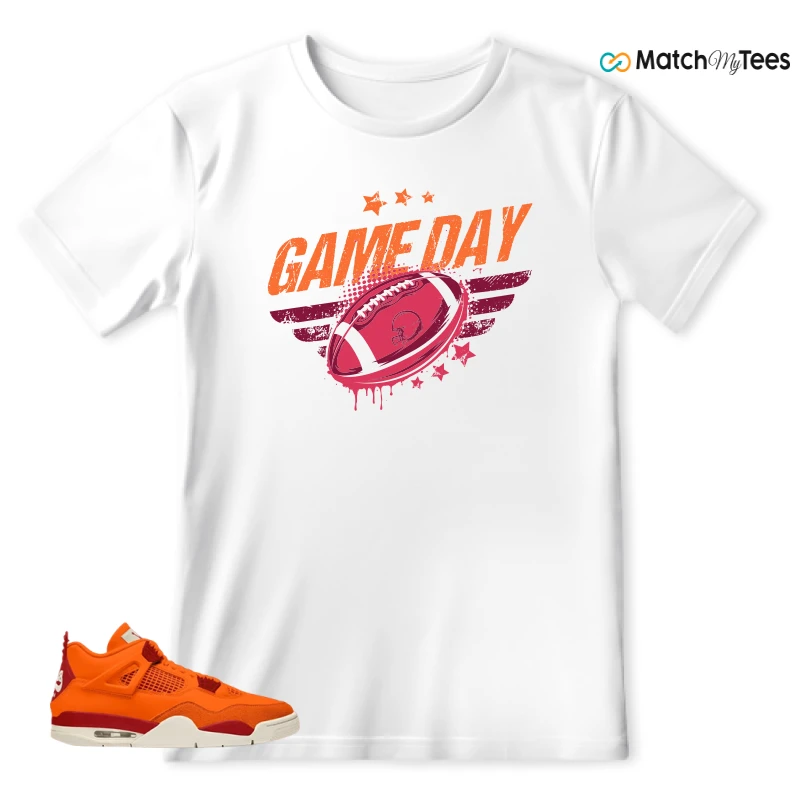 NIKE AIR JORDAN 4 X NIGEL SYLVESTER BIKE AIR FIREWOOD ORANGE SNEAKER Matching Tees t-shirt