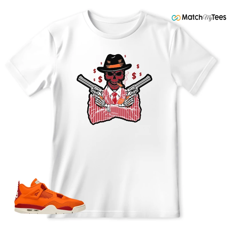 NIKE AIR JORDAN 4 X NIGEL SYLVESTER BIKE AIR FIREWOOD ORANGE SNEAKER Matching Tees t-shirt