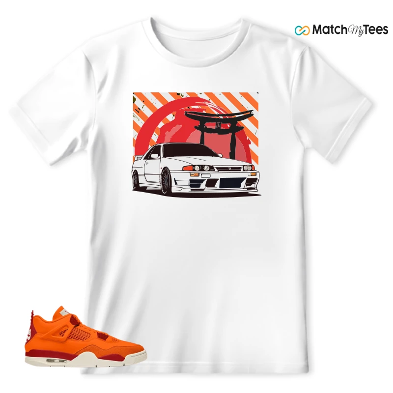 NIKE AIR JORDAN 4 X NIGEL SYLVESTER BIKE AIR FIREWOOD ORANGE SNEAKER Matching Tees t-shirt
