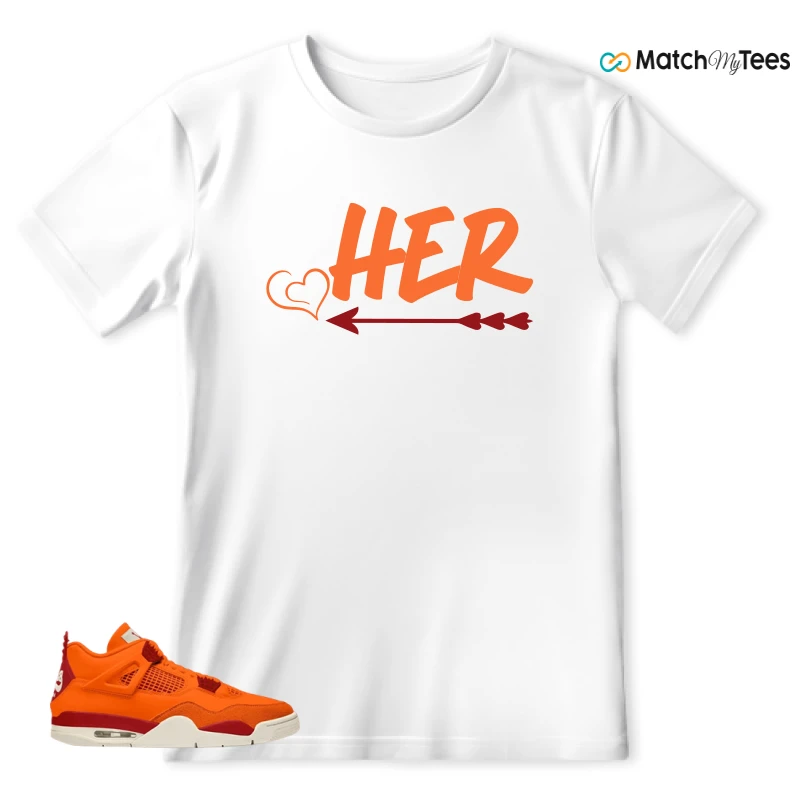 NIKE AIR JORDAN 4 X NIGEL SYLVESTER BIKE AIR FIREWOOD ORANGE SNEAKER Matching Tees T-shirt for Men
