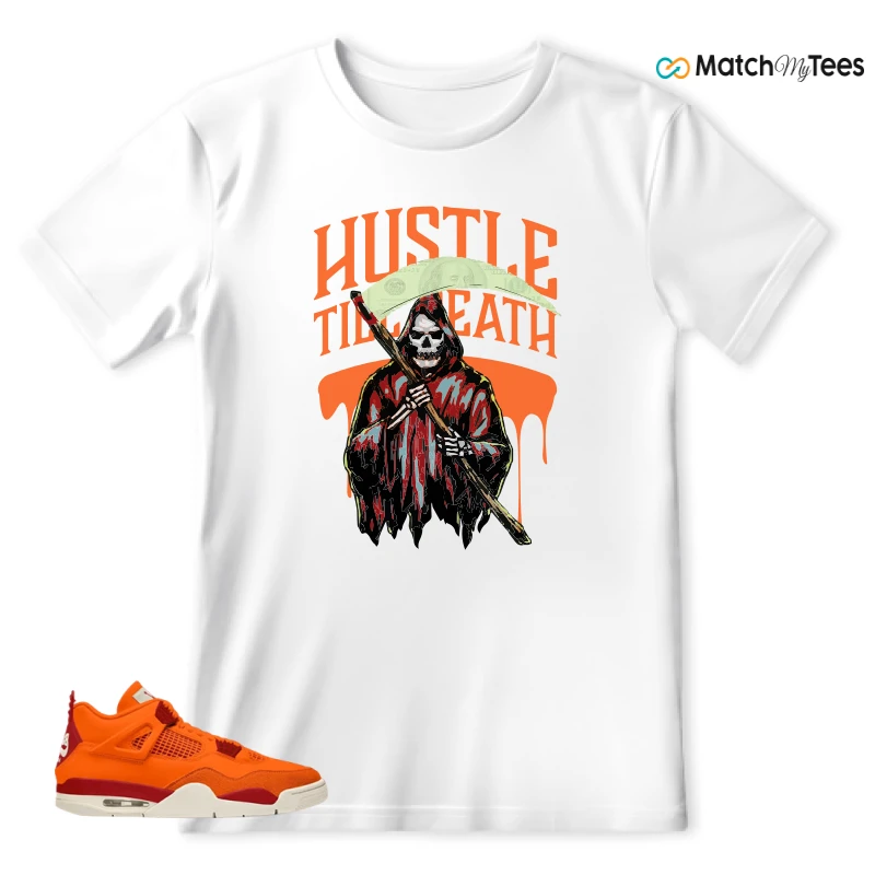 NIKE AIR JORDAN 4 X NIGEL SYLVESTER BIKE AIR FIREWOOD ORANGE SNEAKER Matching Tees t-shirt
