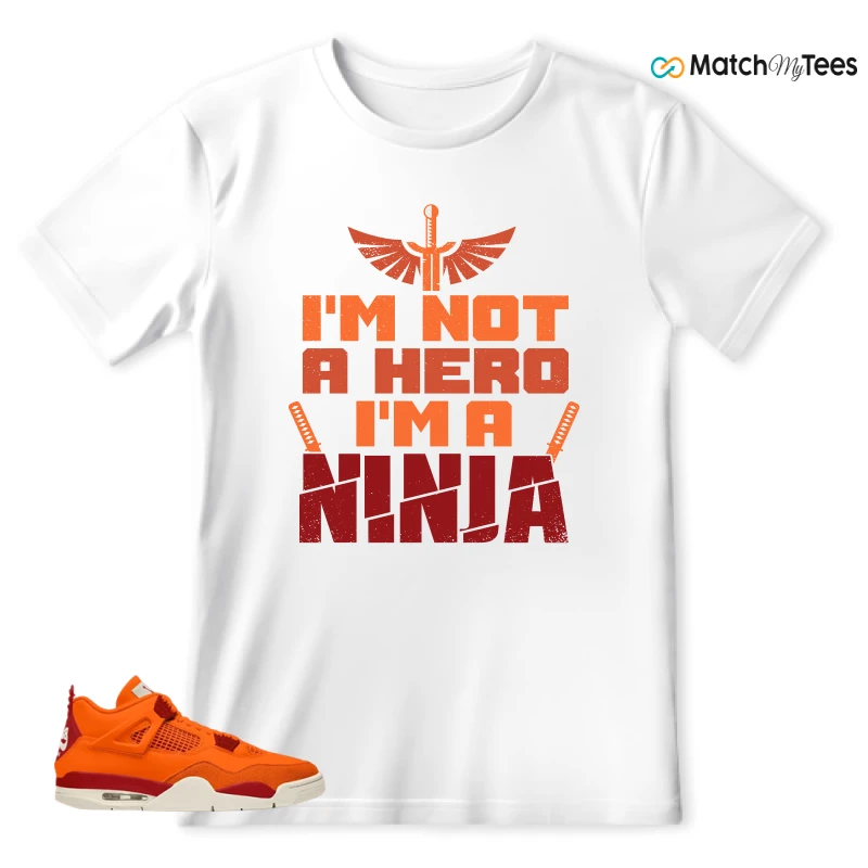 NIKE AIR JORDAN 4 X NIGEL SYLVESTER BIKE AIR FIREWOOD ORANGE SNEAKER Matching Tees t-shirt