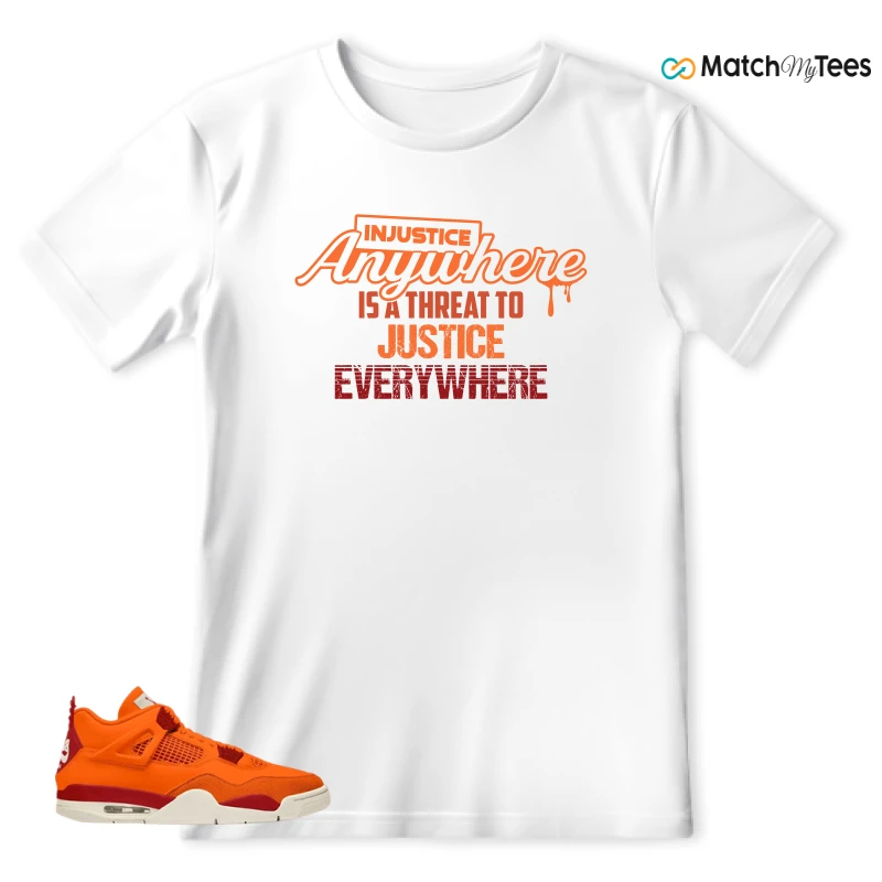 NIKE AIR JORDAN 4 X NIGEL SYLVESTER BIKE AIR FIREWOOD ORANGE SNEAKER Matching Tees t-shirt