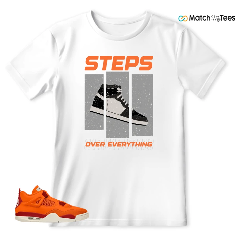NIKE AIR JORDAN 4 X NIGEL SYLVESTER BIKE AIR FIREWOOD ORANGE SNEAKER Matching Tees t-shirt