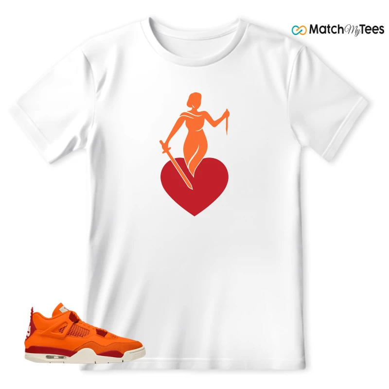 NIKE AIR JORDAN 4 X NIGEL SYLVESTER BIKE AIR FIREWOOD ORANGE SNEAKER Matching Tees t-shirt