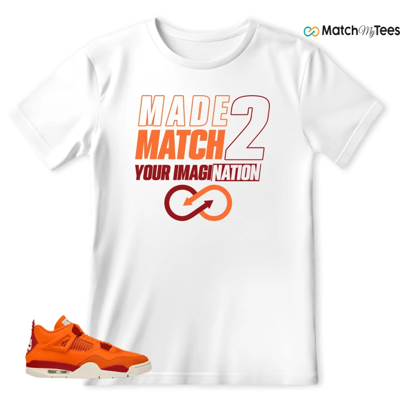 NIKE AIR JORDAN 4 X NIGEL SYLVESTER BIKE AIR FIREWOOD ORANGE SNEAKER Matching Tees t-shirt