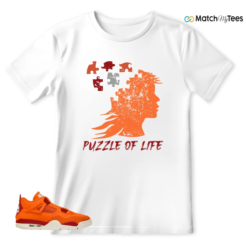 NIKE AIR JORDAN 4 X NIGEL SYLVESTER BIKE AIR FIREWOOD ORANGE SNEAKER Matching Tees t-shirt