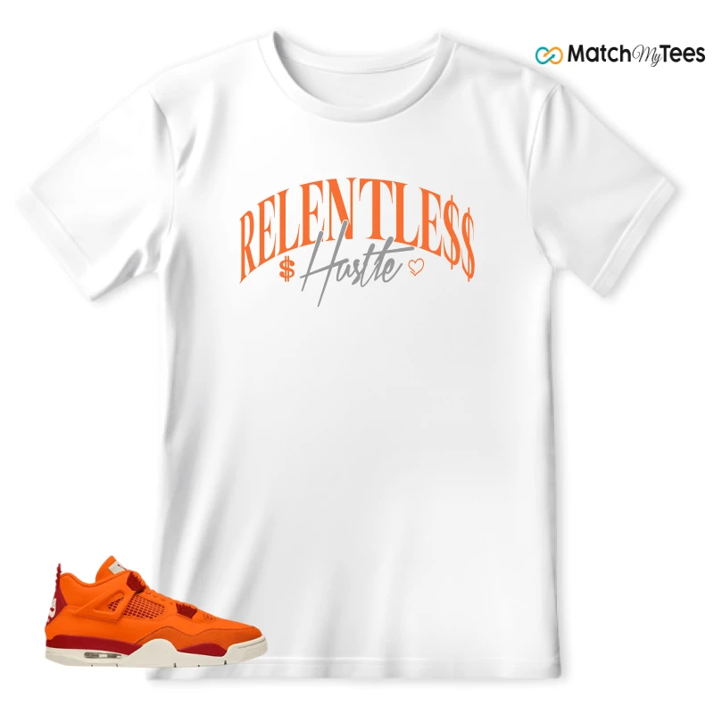NIKE AIR JORDAN 4 X NIGEL SYLVESTER BIKE AIR FIREWOOD ORANGE SNEAKER Matching Tees t-shirt
