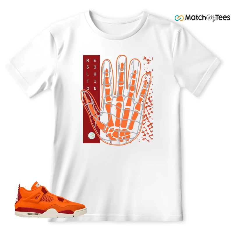 NIKE AIR JORDAN 4 X NIGEL SYLVESTER BIKE AIR FIREWOOD ORANGE SNEAKER Matching Tees T-shirt for Men
