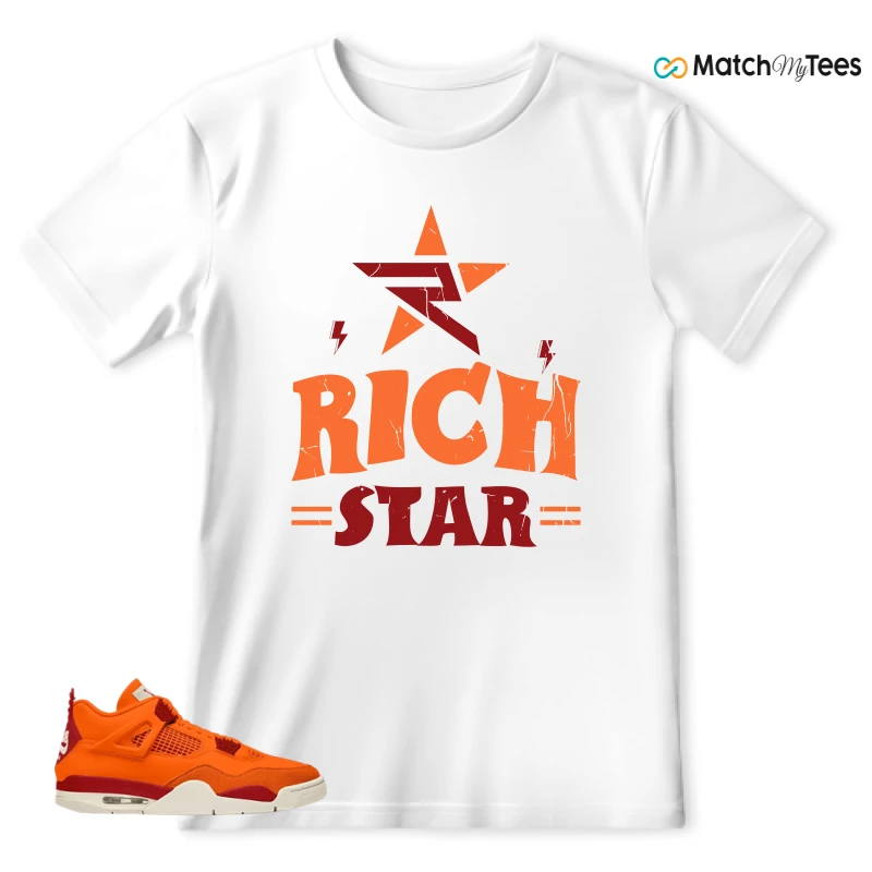 NIKE AIR JORDAN 4 X NIGEL SYLVESTER BIKE AIR FIREWOOD ORANGE SNEAKER Matching Tees t-shirt
