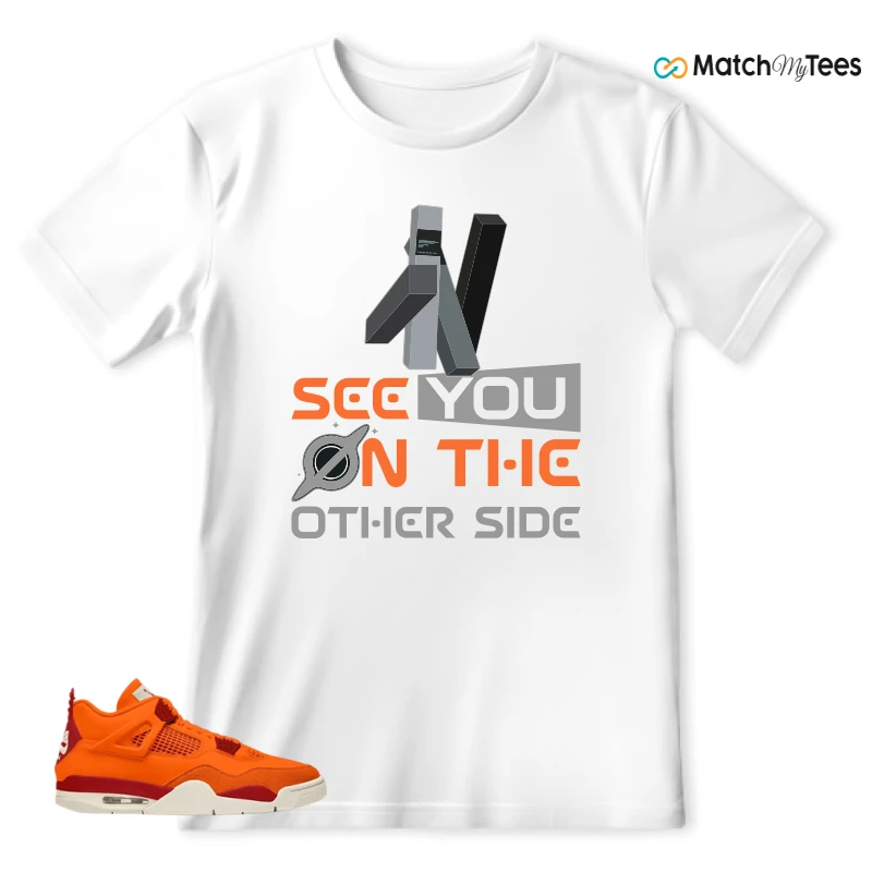 NIKE AIR JORDAN 4 X NIGEL SYLVESTER BIKE AIR FIREWOOD ORANGE SNEAKER Matching Tees t-shirt