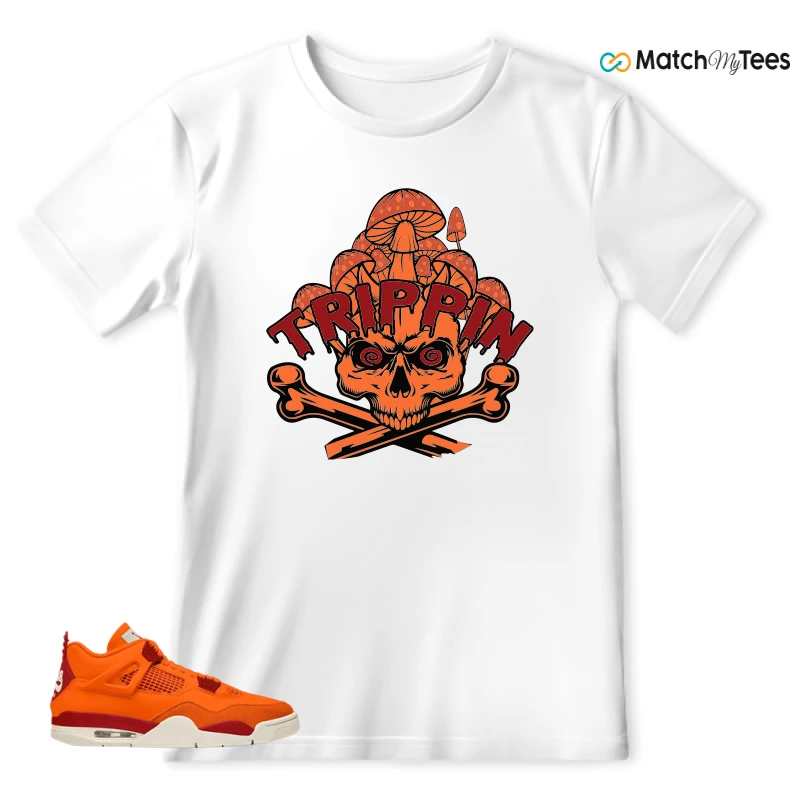 NIKE AIR JORDAN 4 X NIGEL SYLVESTER BIKE AIR FIREWOOD ORANGE SNEAKER Matching Tees T-shirt for Men