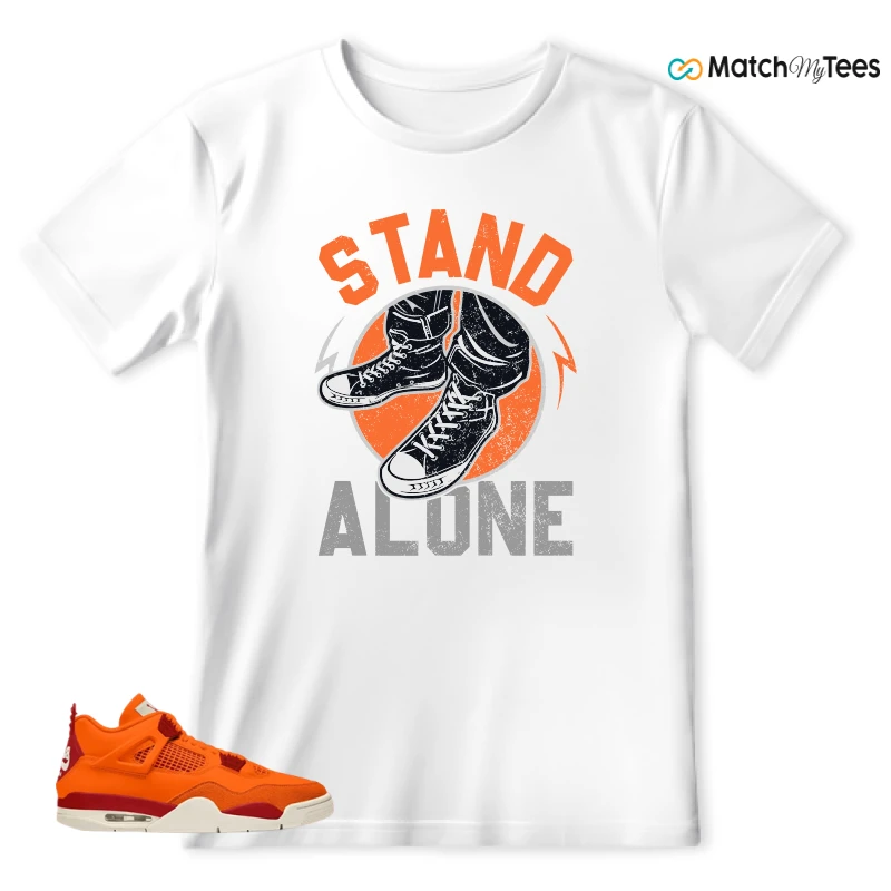 NIKE AIR JORDAN 4 X NIGEL SYLVESTER BIKE AIR FIREWOOD ORANGE SNEAKER Matching Tees t-shirt