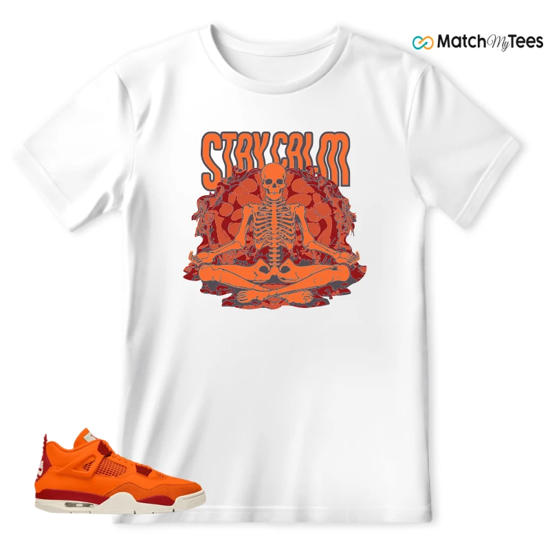 NIKE AIR JORDAN 4 X NIGEL SYLVESTER BIKE AIR FIREWOOD ORANGE SNEAKER Matching Tees t-shirt