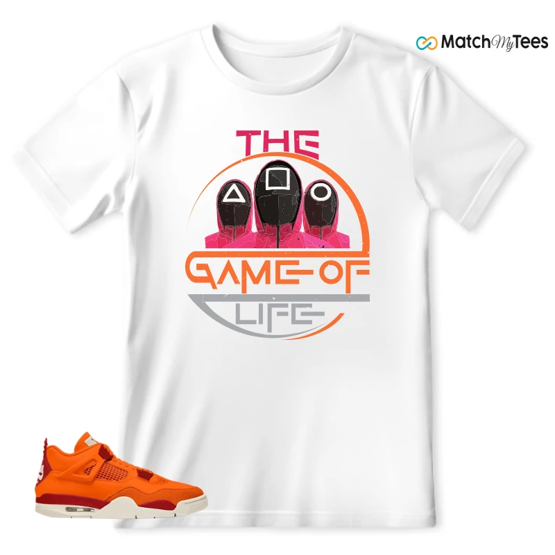 NIKE AIR JORDAN 4 X NIGEL SYLVESTER BIKE AIR FIREWOOD ORANGE SNEAKER Matching Tees t-shirt