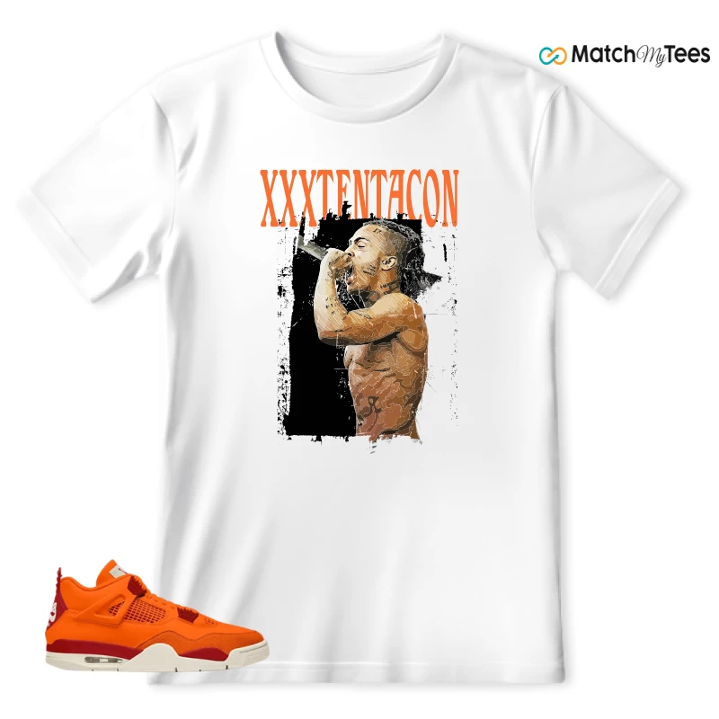 NIKE AIR JORDAN 4 X NIGEL SYLVESTER BIKE AIR FIREWOOD ORANGE SNEAKER Matching Tees t-shirt