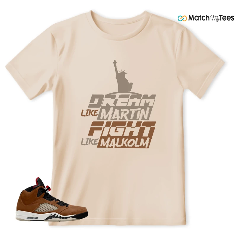NIKE AIR JORDAN 5 ARCHAEO BROWN 2024 SNEAKER Matching Tees t-shirt