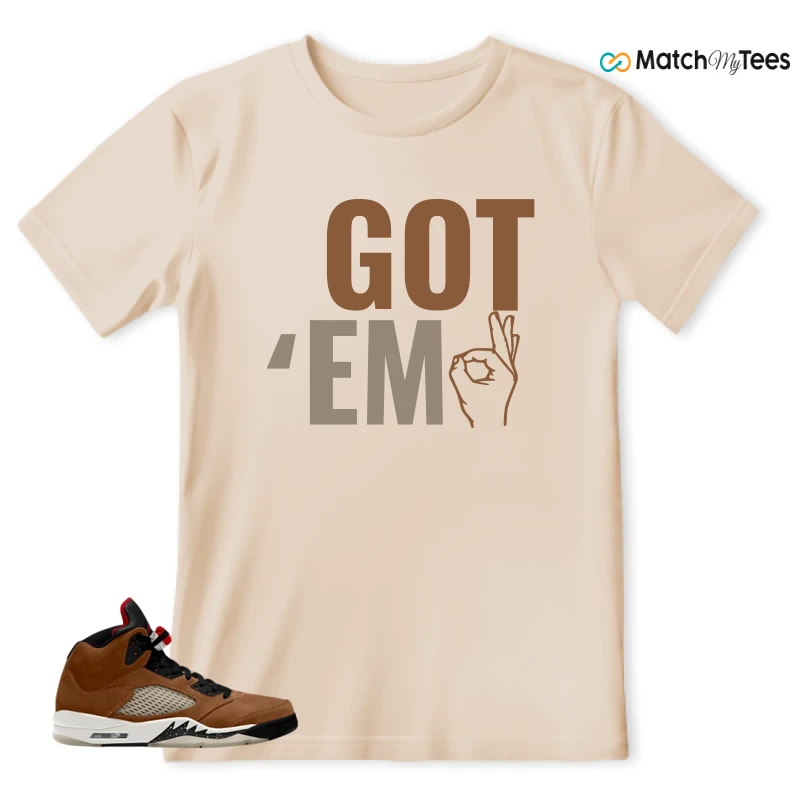 NIKE AIR JORDAN 5 ARCHAEO BROWN 2024 SNEAKER Matching Tees t-shirt