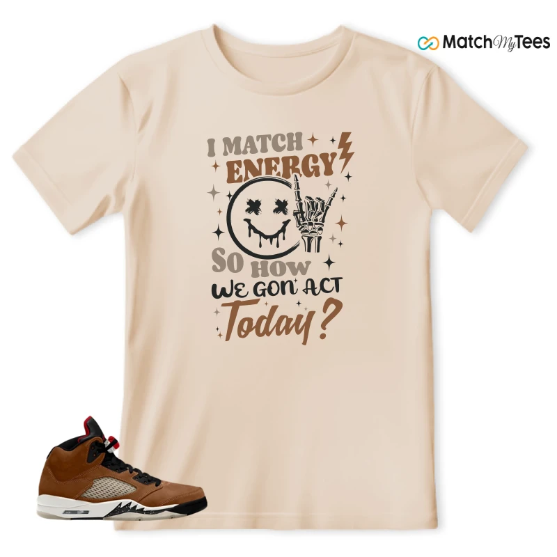 NIKE AIR JORDAN 5 ARCHAEO BROWN 2024 SNEAKER Matching Tees t-shirt