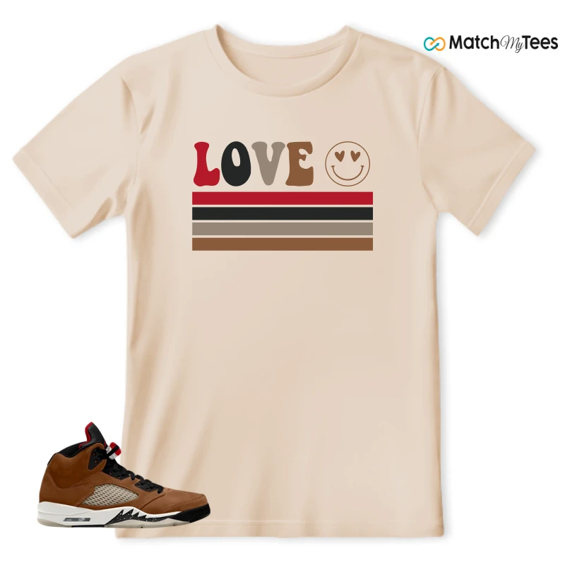 NIKE AIR JORDAN 5 ARCHAEO BROWN 2024 SNEAKER Matching Tees T-shirt for Men