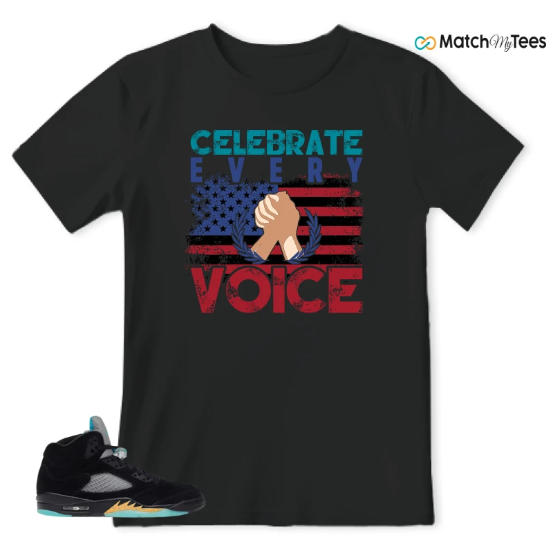 NIKE AIR JORDAN 5 RETRO AQUA SNEAKER Matching Tees t-shirt