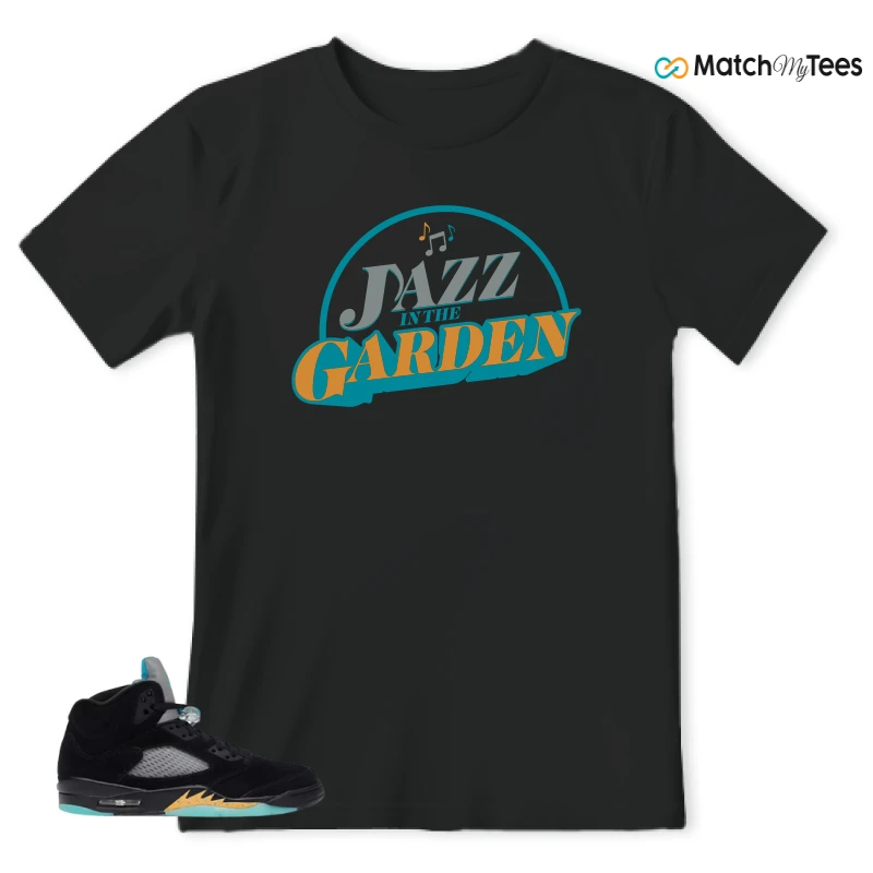 NIKE AIR JORDAN 5 RETRO AQUA SNEAKER Matching Tees t-shirt