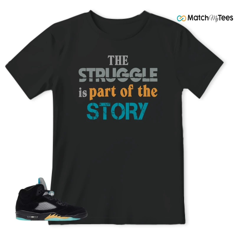 NIKE AIR JORDAN 5 RETRO AQUA SNEAKER Matching Tees t-shirt