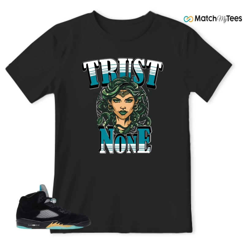 NIKE AIR JORDAN 5 RETRO AQUA SNEAKER Matching Tees t-shirt