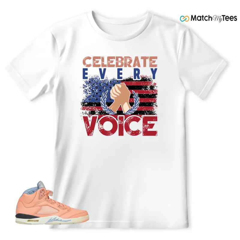 NIKE AIR JORDAN 5 RETRO DJ KHALED WE THE BEST CRIMSON BLISS SNEAKER Matching Tees t-shirt