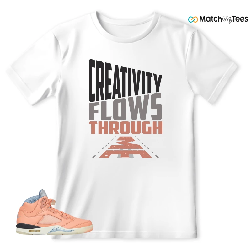 NIKE AIR JORDAN 5 RETRO DJ KHALED WE THE BEST CRIMSON BLISS SNEAKER Matching Tees T-shirt for Men