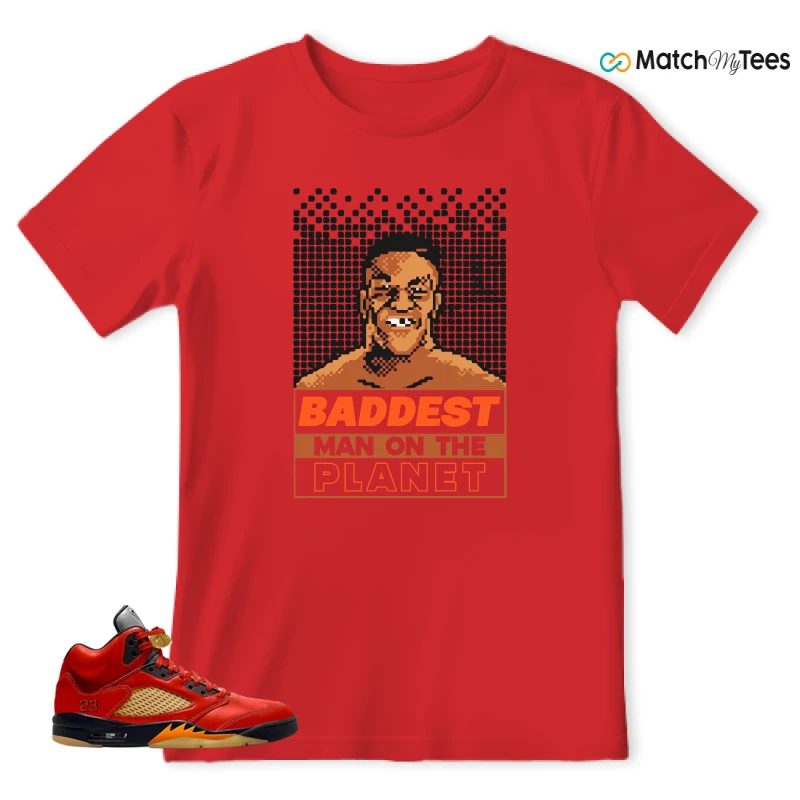 NIKE AIR JORDAN 5 RETRO DUNK ON MARS (WOMEN'S) SNEAKER Matching Tees t-shirt